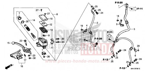 HAUPTBREMSZYLINDER, VORNE ZYLINDER ADV750J de 2018